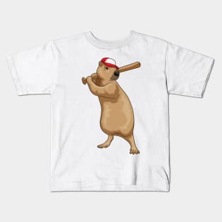 Capybara Baseball Baseball bat Kids T-Shirt